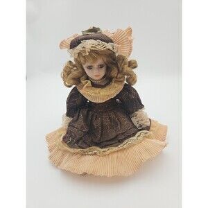 Ashley Belle Collection Limited Edition Porcelain Sitting Doll Grace Curly Hair